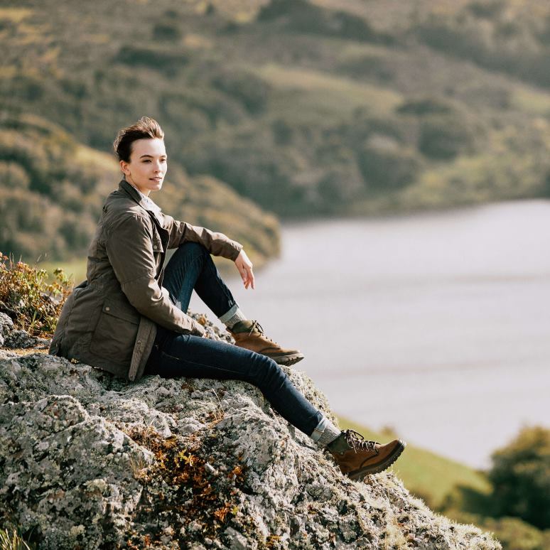 RJ66P3639 veste militaire calumet Ariat hauts écorce de banian femmes