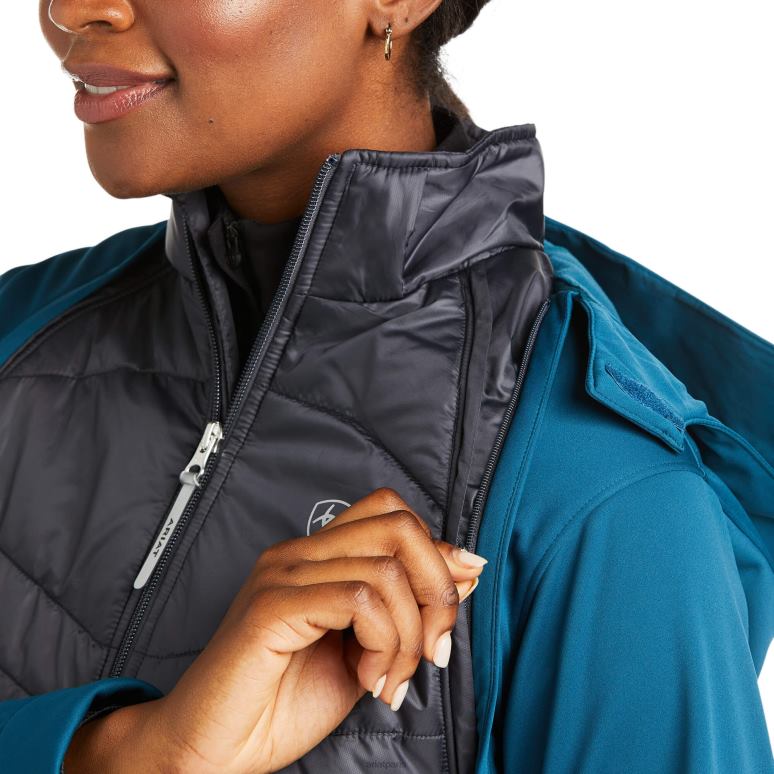 RJ66P3641 répondre veste Ariat hauts Sarcelle eurasienne femmes