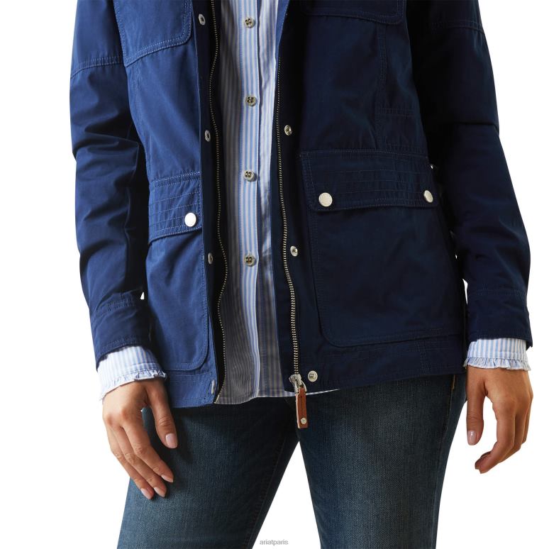 RJ66P3647 veste militaire calumet Ariat hauts marine femmes