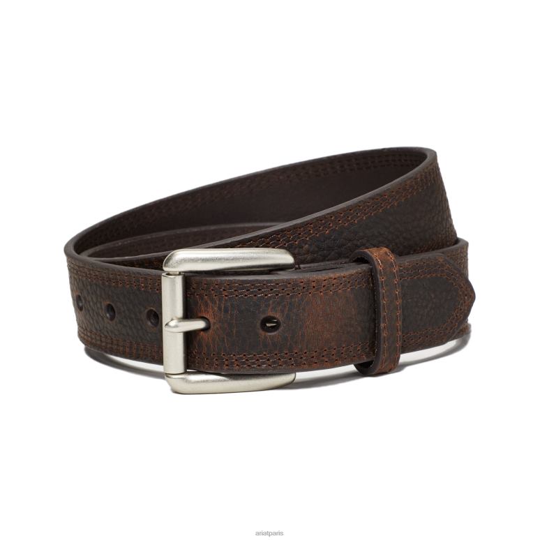 RJ66P1836 ceinture intermédiaire Ariat accessoires brun tapageur Hommes