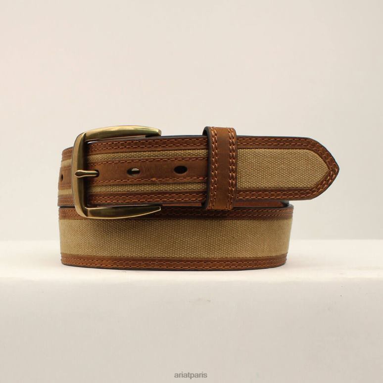RJ66P1860 ceinture centrale en toile Ariat accessoires bronzer Hommes