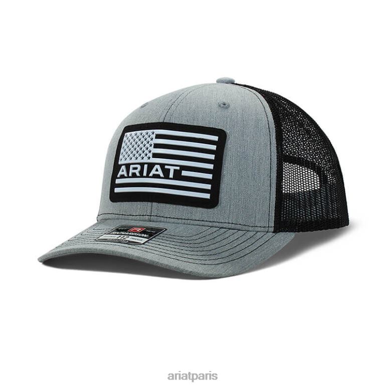 RJ66P1905 casquette à logo avec patch drapeau américain Ariat accessoires gris Hommes