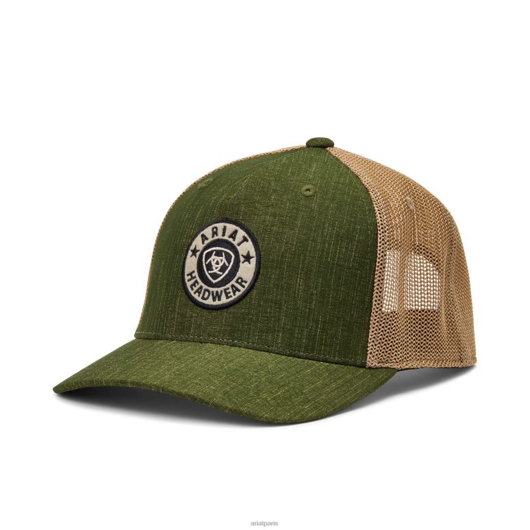 RJ66P1913 casquette à patch logo rond Ariat accessoires vert Hommes