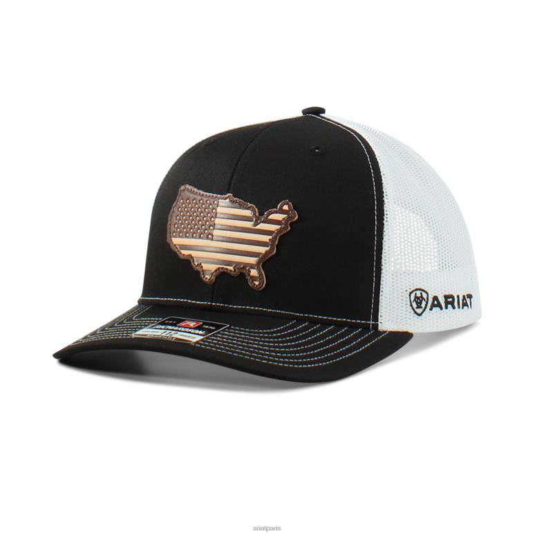 RJ66P1921 casquette à logo avec patch drapeau américain Ariat accessoires noir Hommes
