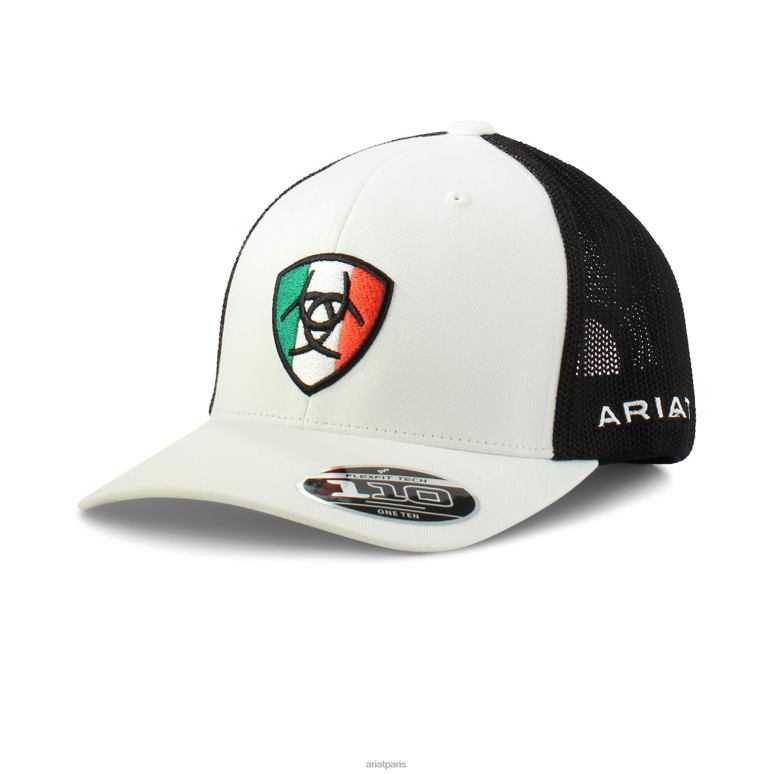 RJ66P1924 casquette avec logo du bouclier mexicain Ariat accessoires blanc Hommes