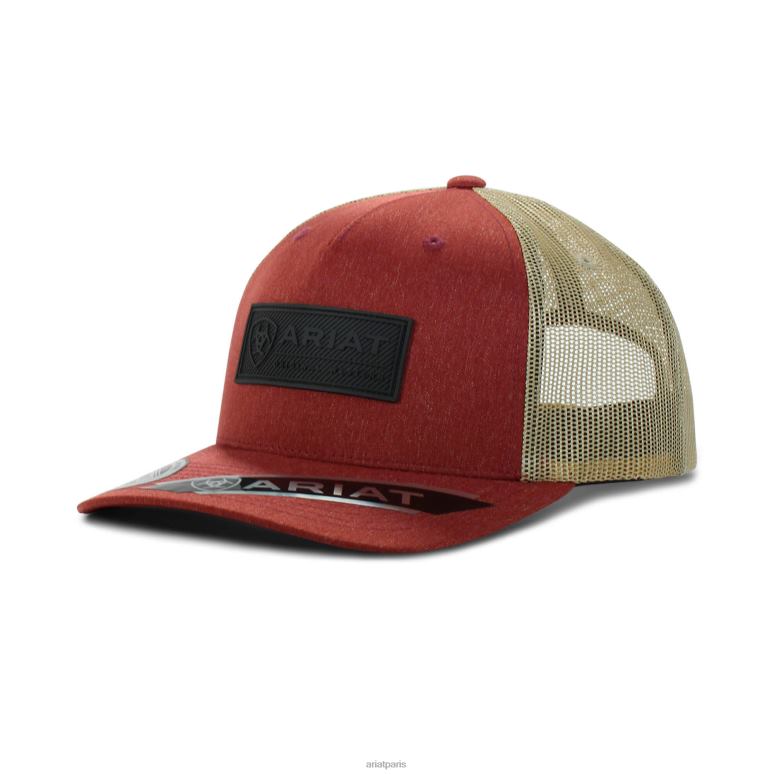 RJ66P1926 casquette à patch logo rectangulaire Ariat accessoires rouge Hommes