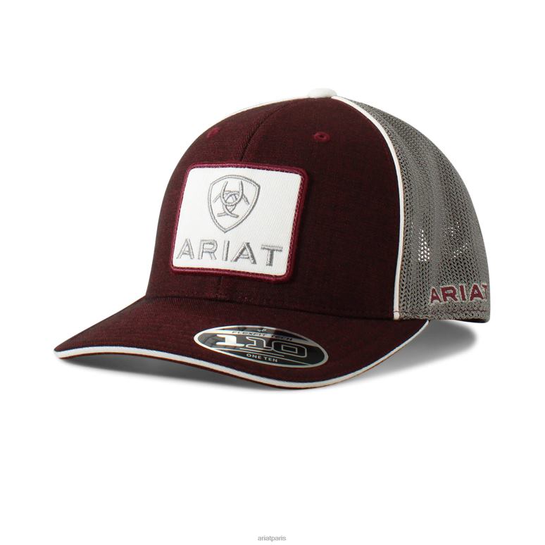 RJ66P1927 casquette à grand patch logo Ariat accessoires Bourgogne Hommes