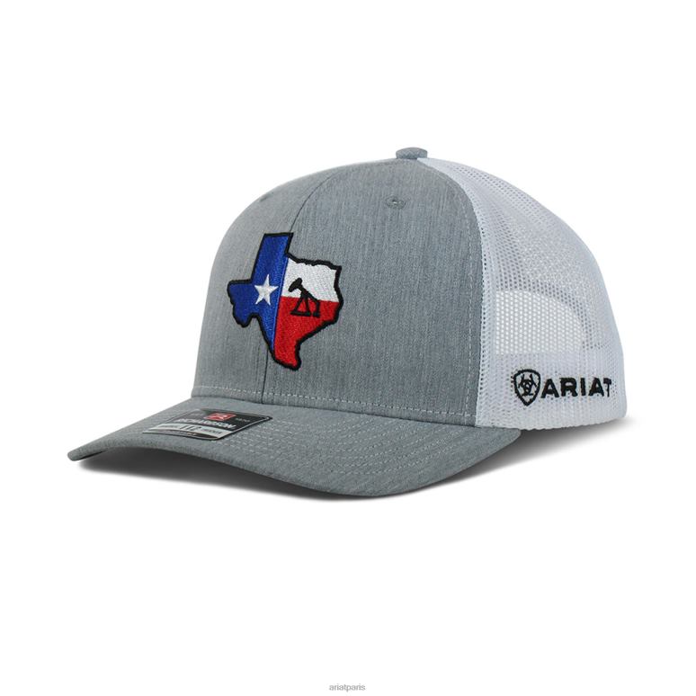 RJ66P1956 casquette avec patch drapeau tex Ariat accessoires noir Hommes