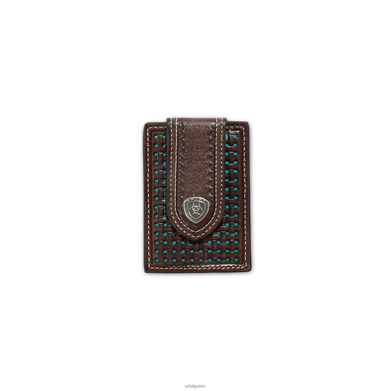 RJ66P1808 porte-cartes en vannerie Ariat accessoires brun Hommes