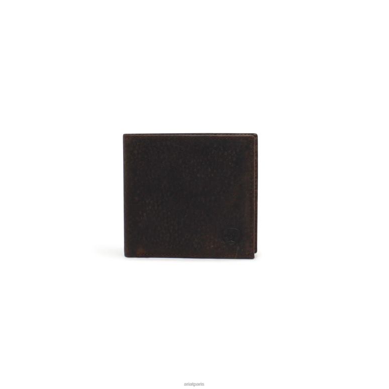 RJ66P1820 logo du portefeuille à deux volets Ariat accessoires brun tapageur Hommes