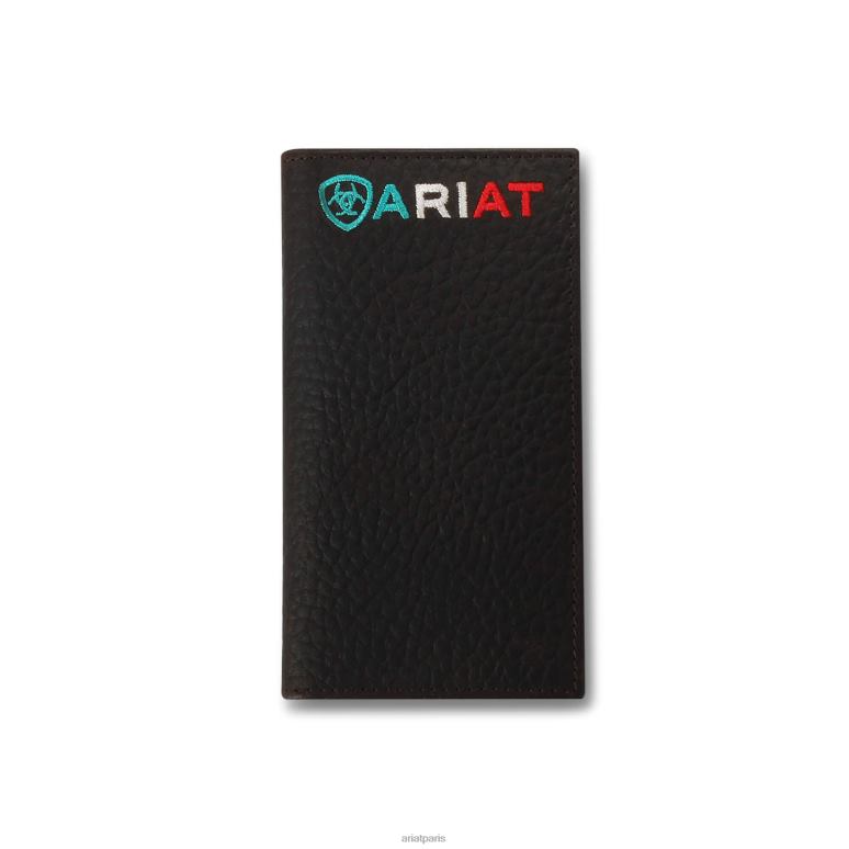 RJ66P1822 portefeuille de rodéo avec logo mexique Ariat accessoires brun Hommes