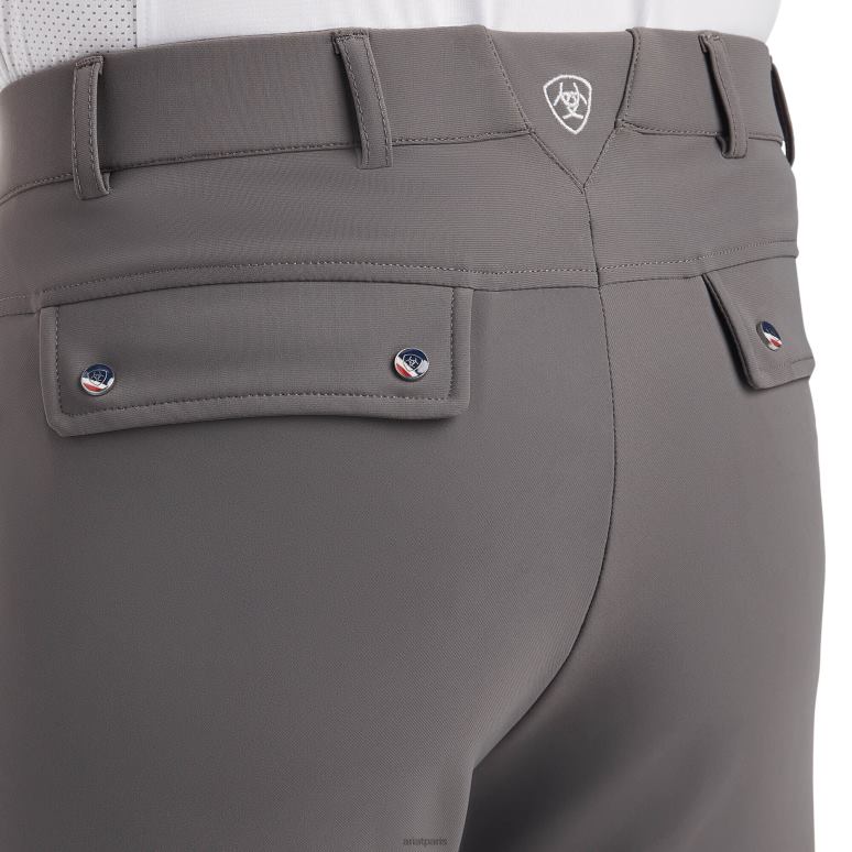 RJ66P1668 culasse à genouillère Tri Factor Grip Ariat bas gris prune Hommes