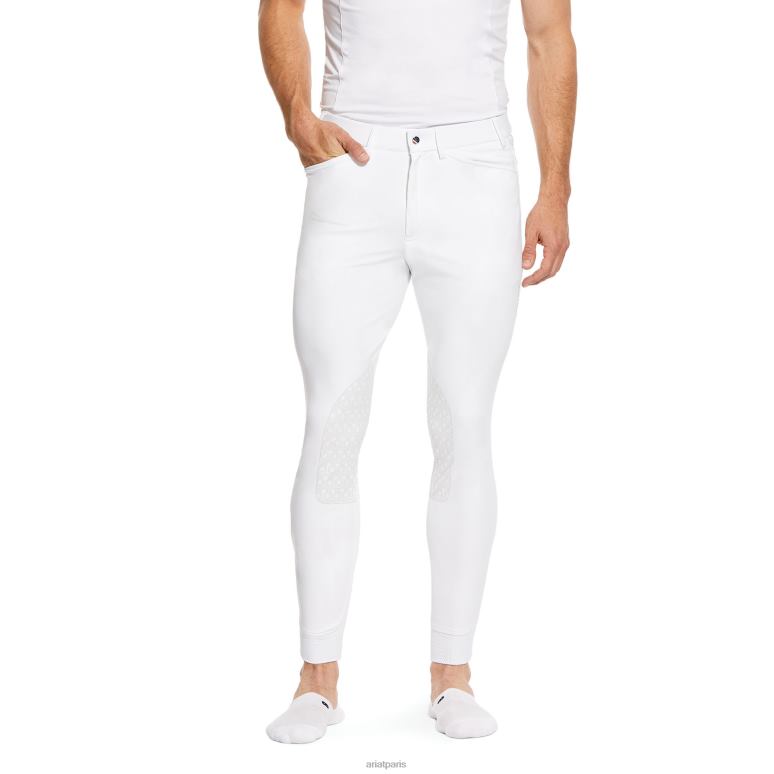 RJ66P1672 culasse à genouillère Tri Factor Grip Ariat bas blanc Hommes