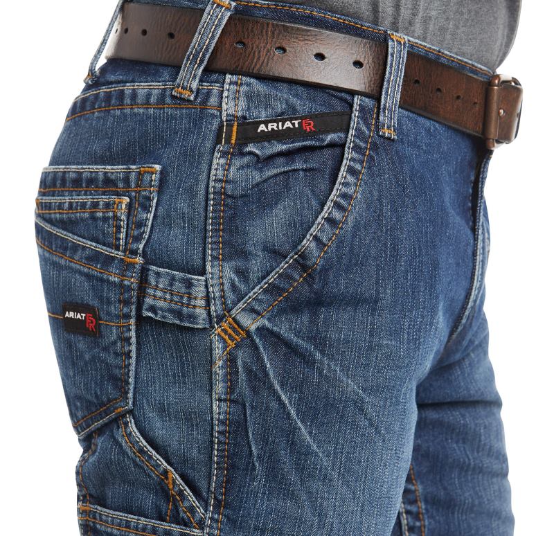 RJ66P1686 fr m4 jean bootcut décontracté Ariat bas silex Hommes