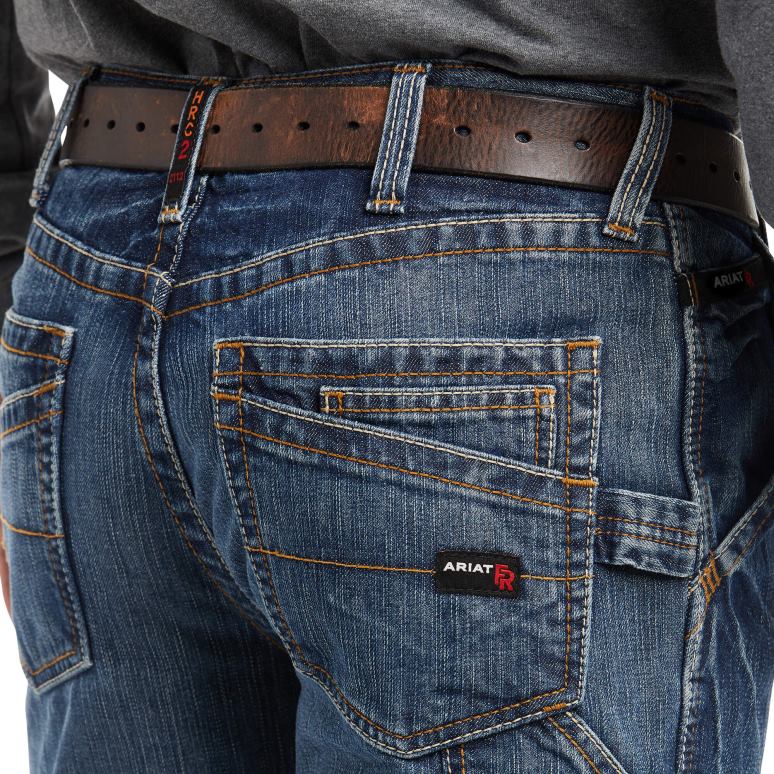 RJ66P1686 fr m4 jean bootcut décontracté Ariat bas silex Hommes