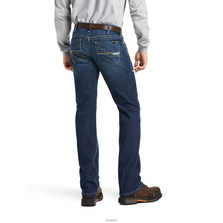 RJ66P1689 Jean coupe droite empilable fr m7 slim stretch duralight Shoreway Ariat bas Kelby Hommes