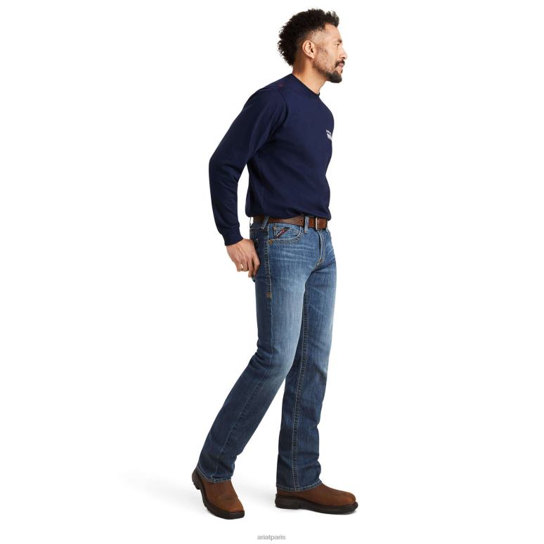 RJ66P1698 fr m7 slim duralight stretch jean droit basique Ariat bas Shaniko Hommes
