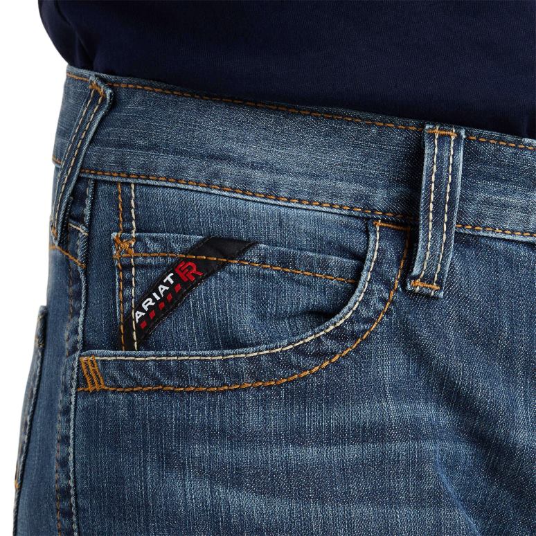 RJ66P1698 fr m7 slim duralight stretch jean droit basique Ariat bas Shaniko Hommes