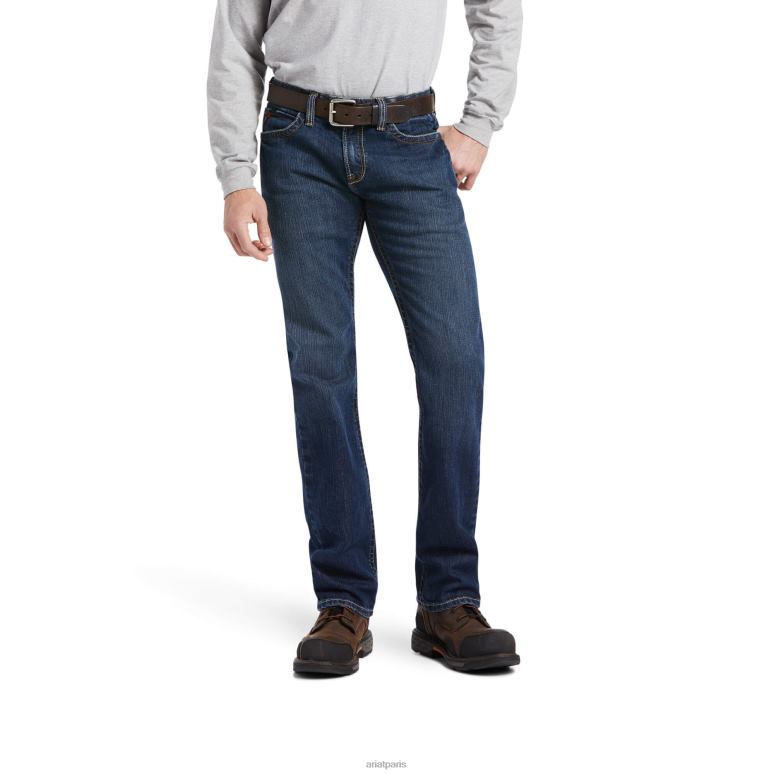RJ66P1711 jean droit basique fr m7 slim durastretch Ariat bas schiste argileux Hommes