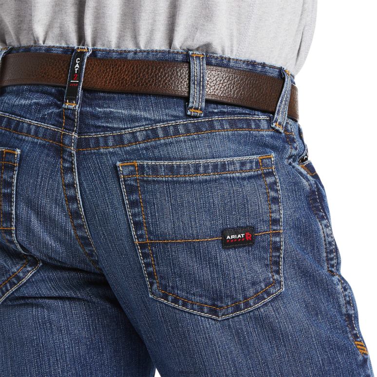 RJ66P1716 jean droit basique fr m7 slim durastretch Ariat bas silex Hommes