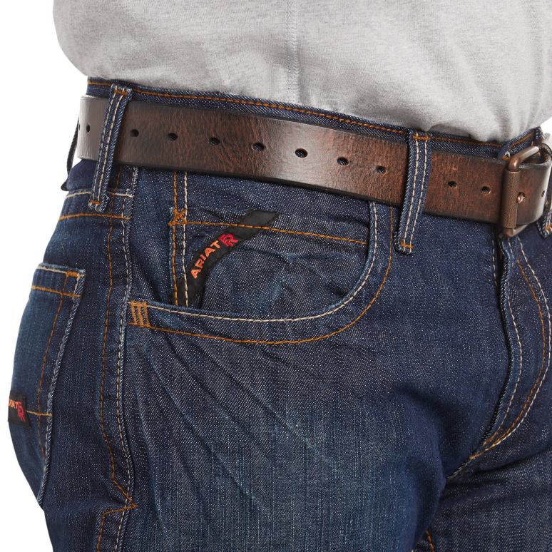 RJ66P1718 Jean coupe droite empilable basique ample fr m3 Ariat bas schiste argileux Hommes