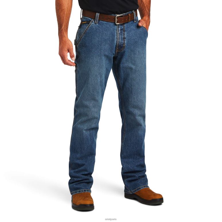 RJ66P1726 Rebar M4 - Jean bootcut en durastretch taille basse Ariat bas Gabe Hommes