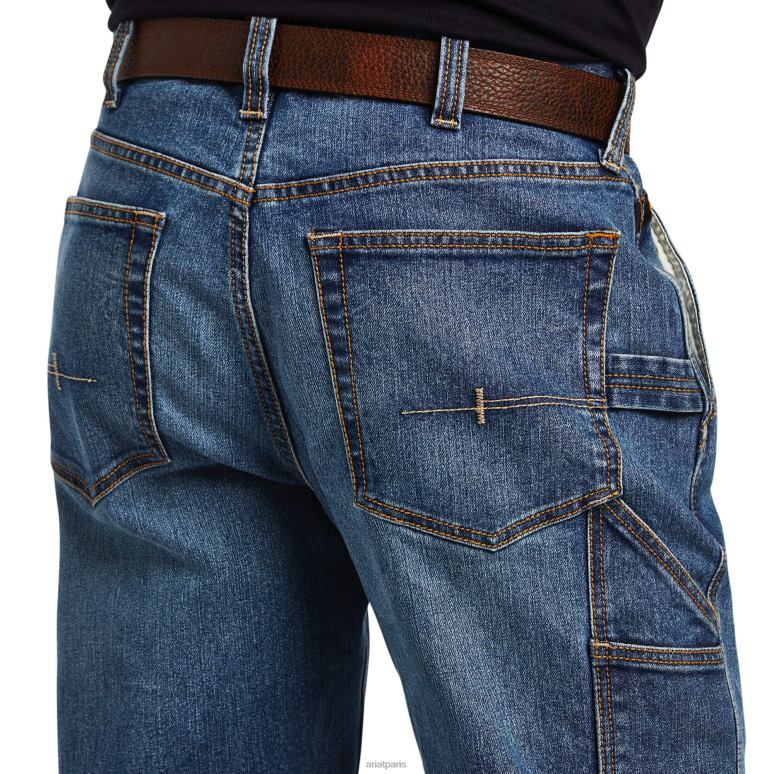 RJ66P1726 Rebar M4 - Jean bootcut en durastretch taille basse Ariat bas Gabe Hommes