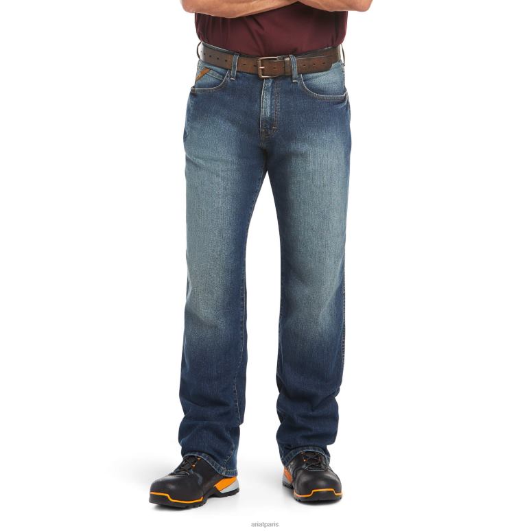 RJ66P1732 Rebar M3 - Jean ample durastretch basique empilable à jambe droite Ariat bas sierra Hommes
