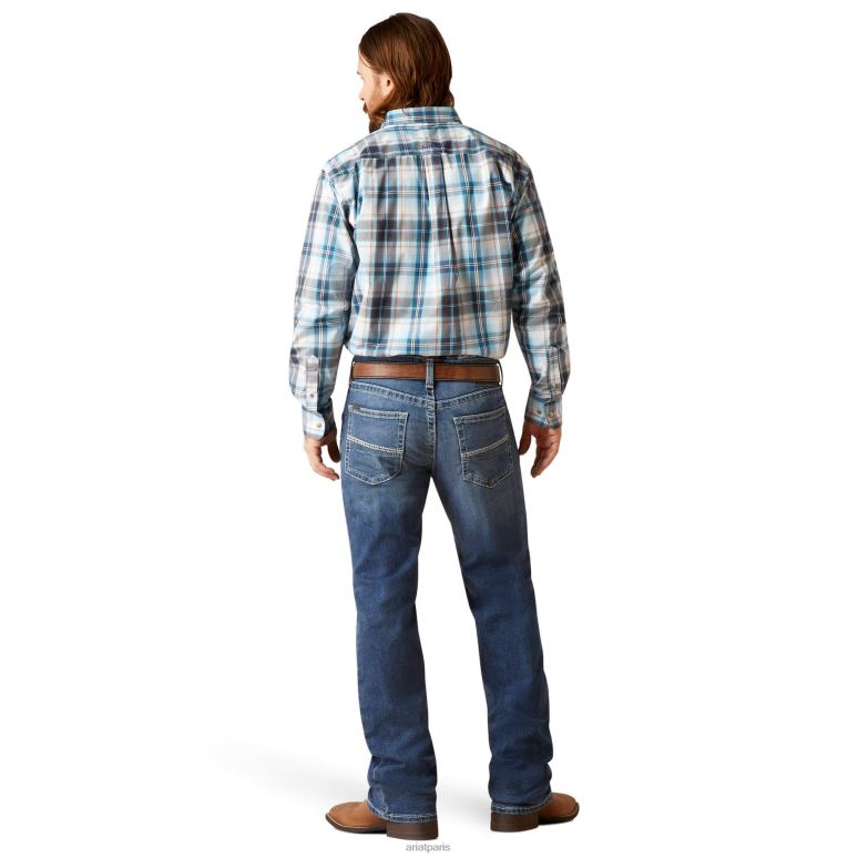 RJ66P488 jean coupe bootcut Hugo M4 décontracté Ariat bas banique Hommes