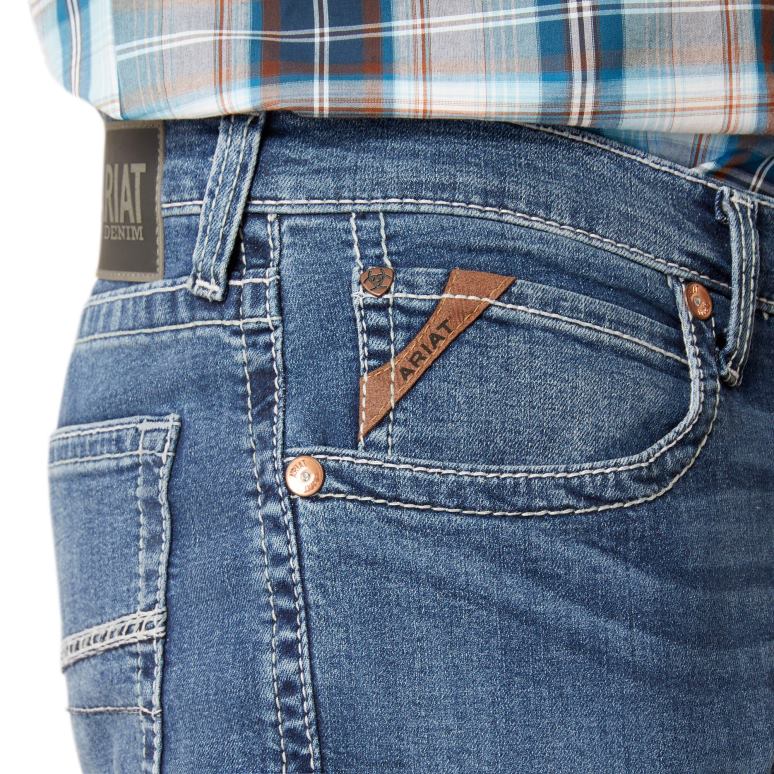RJ66P488 jean coupe bootcut Hugo M4 décontracté Ariat bas banique Hommes