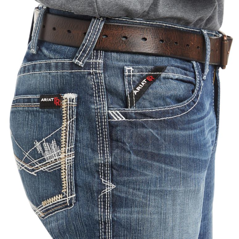 RJ66P493 fr m4 jean bootcut ridgeline décontracté Ariat bas glacier Hommes