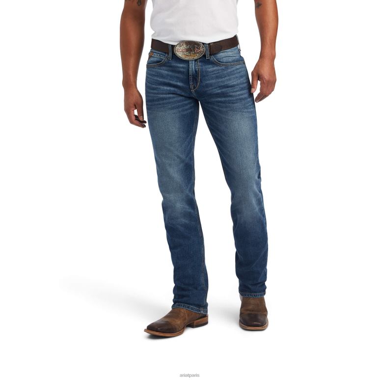 RJ66P498 jean droit slim madera m7 Ariat bas Samwell Hommes