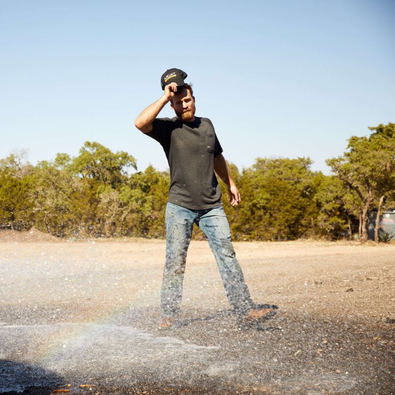 RJ66P499 Rebar M5 Straight Durastretch Basic - Jean empilable à jambe droite Ariat bas bois de bordure Hommes