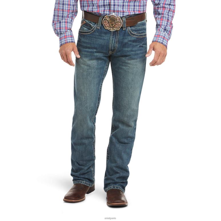 RJ66P506 jean bootcut m4 taille basse Ariat bas ravin Hommes