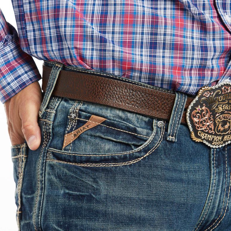 RJ66P506 jean bootcut m4 taille basse Ariat bas ravin Hommes