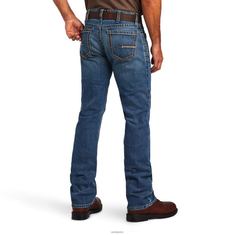 RJ66P524 Rebar M7 Durastretch Edge - Jean empilable à jambe droite Ariat bas rico Hommes