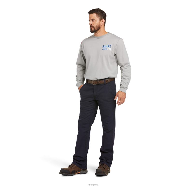 RJ66P1687 fr m4 pantalon bootcut décontracté workhorse Ariat bas marine Hommes