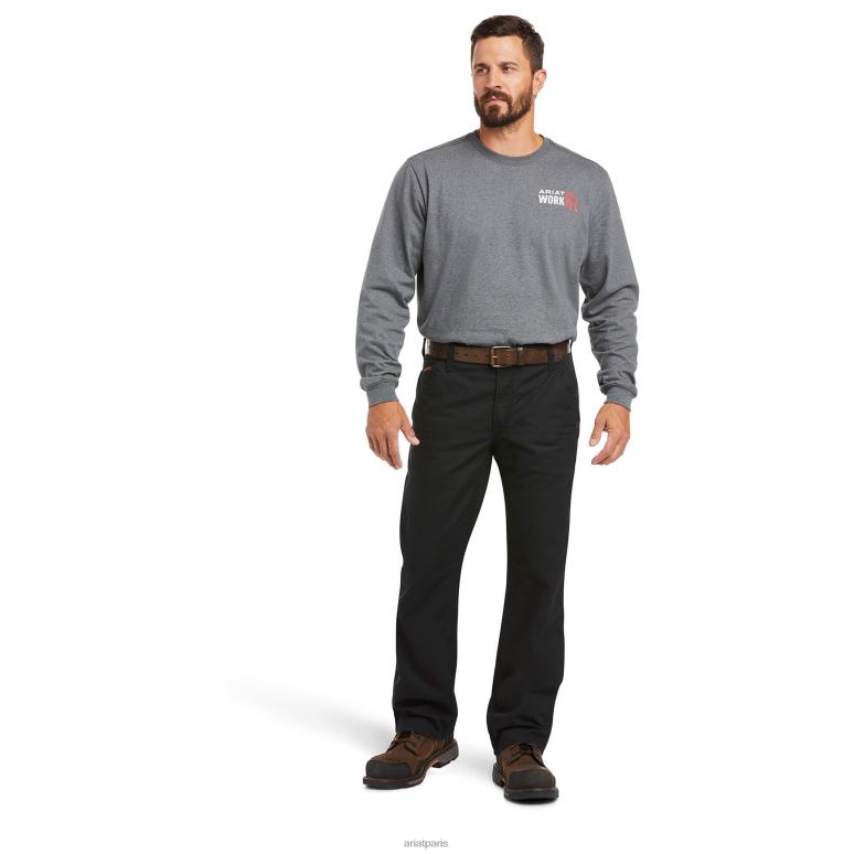 RJ66P1701 fr m4 pantalon bootcut décontracté workhorse Ariat bas noir Hommes