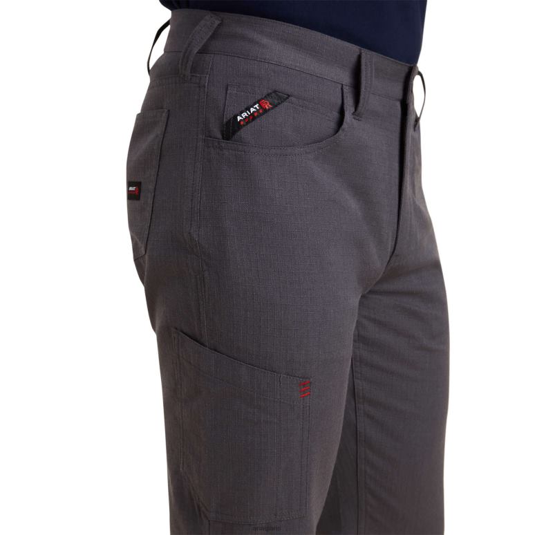 RJ66P1702 fr m4 pantalon droit crossfire décontracté Ariat bas gris fer Hommes