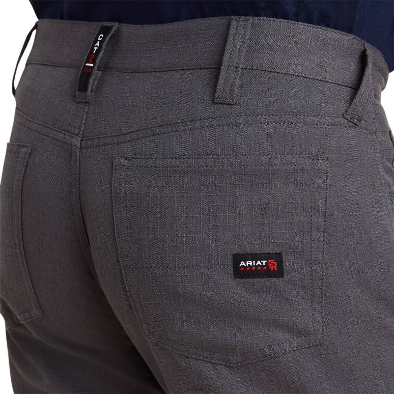 RJ66P1702 fr m4 pantalon droit crossfire décontracté Ariat bas gris fer Hommes