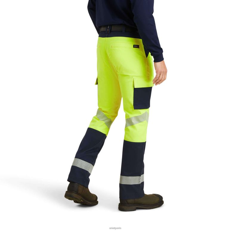 RJ66P1720 pantalon droit fr m7 slim duralight stretch ripstop Ariat bas jaune haute visibilité Hommes