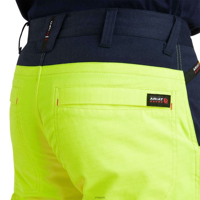 RJ66P1720 pantalon droit fr m7 slim duralight stretch ripstop Ariat bas jaune haute visibilité Hommes