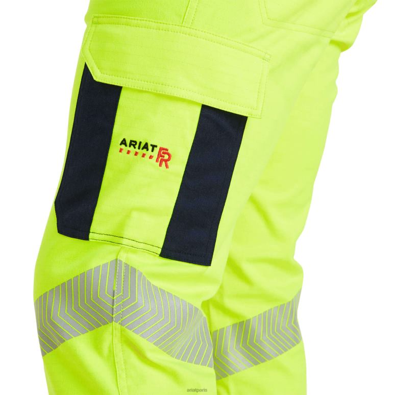 RJ66P1720 pantalon droit fr m7 slim duralight stretch ripstop Ariat bas jaune haute visibilité Hommes