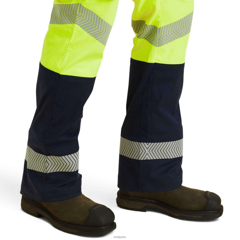 RJ66P1720 pantalon droit fr m7 slim duralight stretch ripstop Ariat bas jaune haute visibilité Hommes
