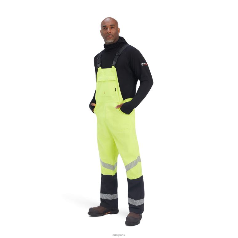 RJ66P1721 fr bavette imperméable haute visibilité Ariat bas jaune haute visibilité Hommes