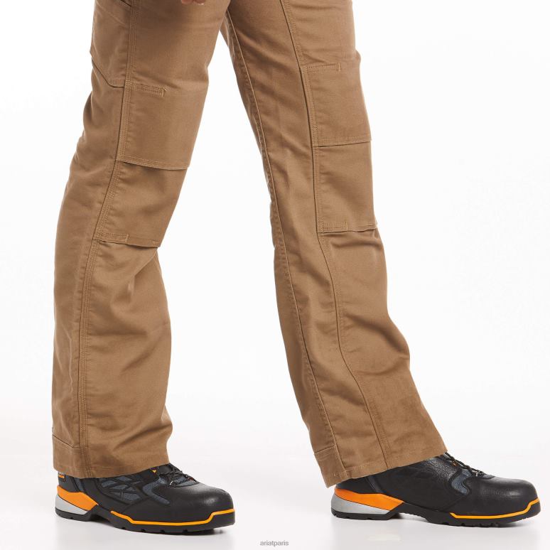 RJ66P1757 rebar m4 pantalon utilitaire coupe bootcut décontracté en toile durastretch Ariat bas kaki des champs Hommes