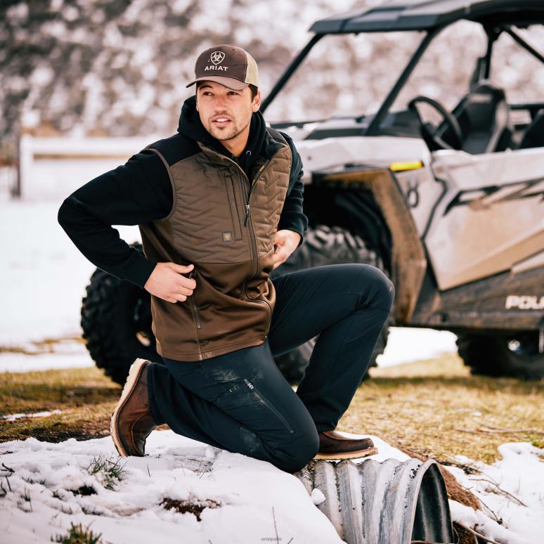 RJ66P1762 rebar m5 droit durastretch dritek softshell pantalon droit Ariat bas noir Hommes