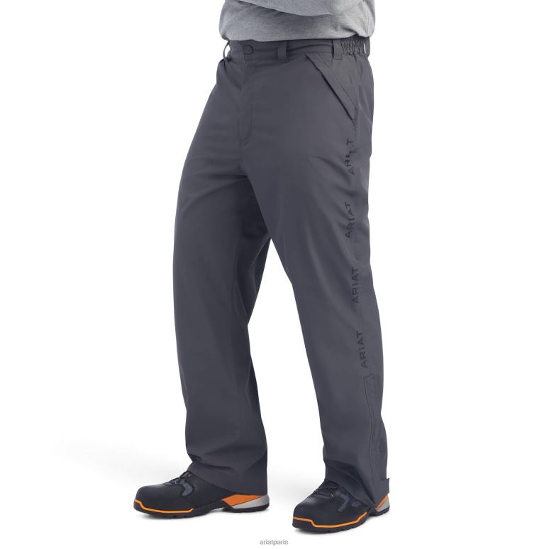 RJ66P1764 pantalon imperméable rebar stormshell Ariat bas barres d'armature grises Hommes