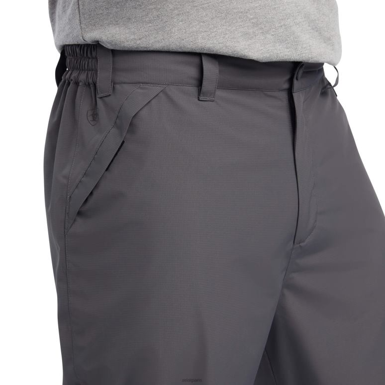 RJ66P1764 pantalon imperméable rebar stormshell Ariat bas barres d'armature grises Hommes