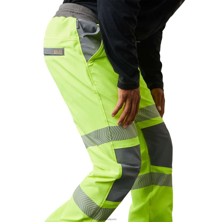 RJ66P1768 pantalon droit à enfiler rebar durastretch Ariat bas jaune haute visibilité Hommes